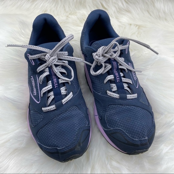 TEVA SUEDE RUNNING WOMAN SNEAKERS SIZE 6 BLUE AND PURPLE COLOR - Picture 9 of 10